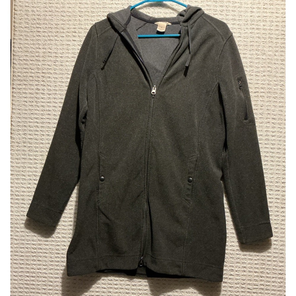 Duluth Trading Women's Park Point Full Zip Tunic S Dark Heathered Gray 85803